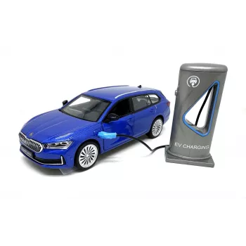 PULIO 1:35 Skoda Superb Combi Carro de Modelo Die-Cast com Luz e Som