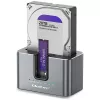 Estação de acoplamento 2in1 HDD SSD Qoltec SATA M.2 NVMe com função de clonagem, USB-C 3.2 Gen 2, 10Gbps, até 28TB, alumínio
