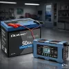 Carregador de baterias inteligente Qoltec 52668 12V 10A com função de reparação para AGM GEL LiFePO4