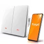 Interruptor de luz inteligente QOLTEC WiFi 2 canais temporizador Tuya branco