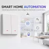 Interruptor de luz inteligente QOLTEC WiFi 2 canais temporizador Tuya branco