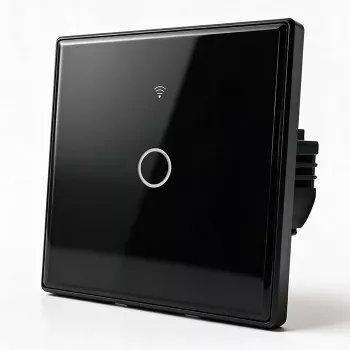 Interruptor de luz Smart Touch Qoltec 1 canal Wi-Fi temporizador Tuya branco