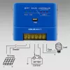 Controlador de carga solar QOLTEC MPPT 15A 12V/24V para LiFePO4, Gel, AGM, Flooded, Sealed Lead-Acid com LCD e RS485