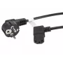 LANBERG CA-C13C-12CC-0030-BK Cabo de alimentação 3m Schuko angular para IEC C13, H05VV-F 3G1.0, VDE, preto