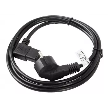 LANBERG CA-C13C-12CC-0030-BK Cabo de alimentação 3m Schuko angular para IEC C13, H05VV-F 3G1.0, VDE, preto