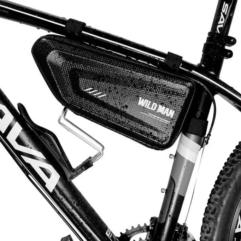 WILDMAN E4 Bolsa de Quadro para Bicicleta L 1,5L Preto