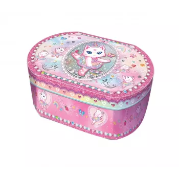 PULIO Caixa de Música Oval - Gata Bailarina Pecoware