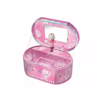 PULIO Caixa de Música Oval - Gata Bailarina Pecoware