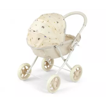 MILLY MALLY Carrinho de Bonecas Dori NATURE - Madeira Natural, Design Escandinavo Clássico, para Bonecas até 45 cm, a partir de 12 Meses