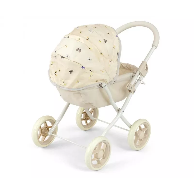 MILLY MALLY Carrinho de Bonecas Dori NATURE - Madeira Natural, Design Escandinavo Clássico, para Bonecas até 45 cm, a partir de 12 Meses