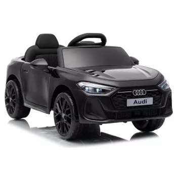 LEAN CARS Audi A5L HL788 Preto Carro para Crianças a Bateria 12V com Controlo Remoto para Pais, Luzes LED, MP3, Rodas de Espuma EVA, Assento em Pele Ecológica, Carga Máx. 30 kg, para Crianças de 3-8 Anos