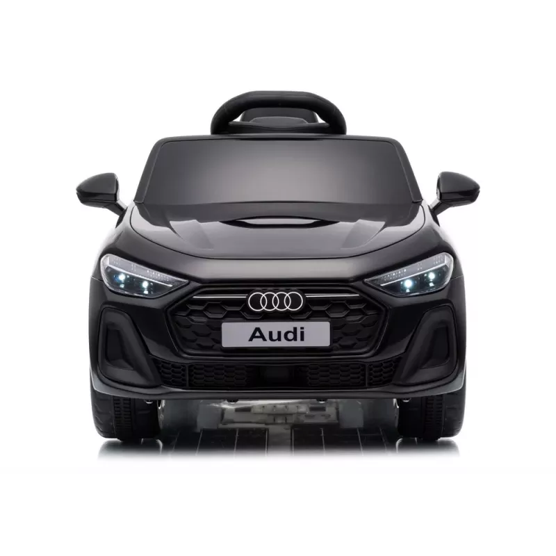 LEAN CARS Audi A5L HL788 Preto Carro para Crianças a Bateria 12V com Controlo Remoto para Pais, Luzes LED, MP3, Rodas de Espuma EVA, Assento em Pele Ecológica, Carga Máx. 30 kg, para Crianças de 3-8 Anos