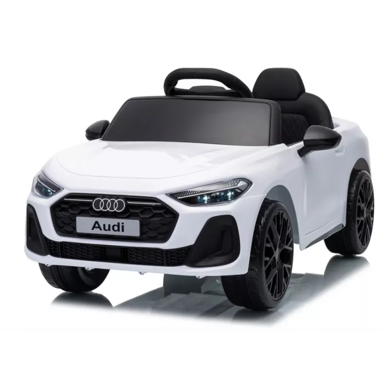 LEAN CARS Audi A5L HL788 Carro Elétrico para Crianças 12V com Controlo Remoto, Branco