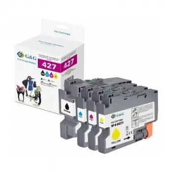 Conjunto de tinteiros compatíveis G&G para Brother LC-427 - preto, ciano, magenta, amarelo (GP-B427BKCMY-4P)