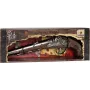 Pistola de brincar PULIO Gonher Pistola Pirata de Metal, Metal fundido e plástico, 8 tiros com cápsulas de anel, Preto/Cinzento com punho castanho, a partir dos 8 anos
