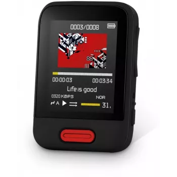 Leitor MP3/MP4 SENCOR SFP 7716BK 16 GB Preto com Bluetooth, ecrã de 1,8