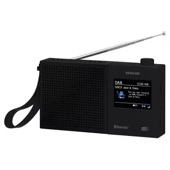 Rádio DAB+ SENCOR SRD 7790B com FM, Bluetooth, USB, LCD 2,4