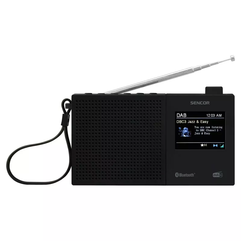 Rádio DAB+ SENCOR SRD 7790B com FM, Bluetooth, USB, LCD 2,4