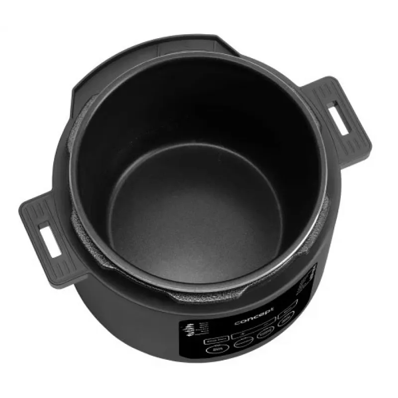 Panela elétrica multifunções CONCEPT CK6001 5L 900W 10 programas Antiaderente Preto/Aço inoxidável
