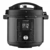 Panela elétrica multifunções CONCEPT CK8000 com função fritadeira de ar quente, panela 6L, cesto 3,5L, 1500W, 10 programas, Preto/Prateado