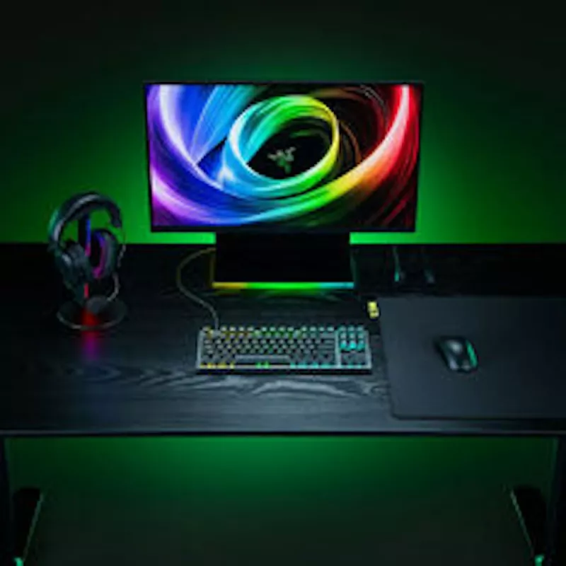 Teclado gaming Razer Huntsman V3 Tenkeyless 8KHz - layout alemão (QWERTZ), Razer Analog Optical Switches Gen-2, Chroma RGB, preto