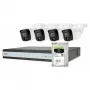 ABUS Security-Center TVVR33843T Conjunto completo com 4 câmaras mini-tube analógicas e gravador