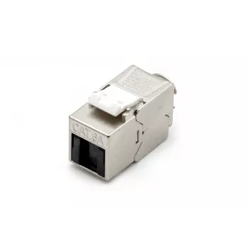 DIGITUS DN-93615-D Módulo Keystone CAT 6A, blindado, sem ferramentas, 10GBase-T, 500 MHz, zamac, contactos dourados, T568A/B, preparado para PoE++