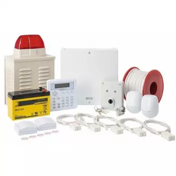 ABUS AZAA10200 Terxon SX Conjunto de sistema de alarme, 8 zonas com fios, 1 zona de sabotagem