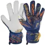 Luvas de guarda-redes Reusch Attrakt Grip azul-escuro/branco/laranja-vivo tamanho 11