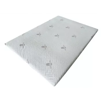 Topper de colchão MasterJero 90x200x5 espuma com memória – médio-macio, capa removível lavável, antiderrapante