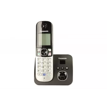 Telefone sem fios DECT Panasonic KX-TG6821 com atendedor de chamadas, preto