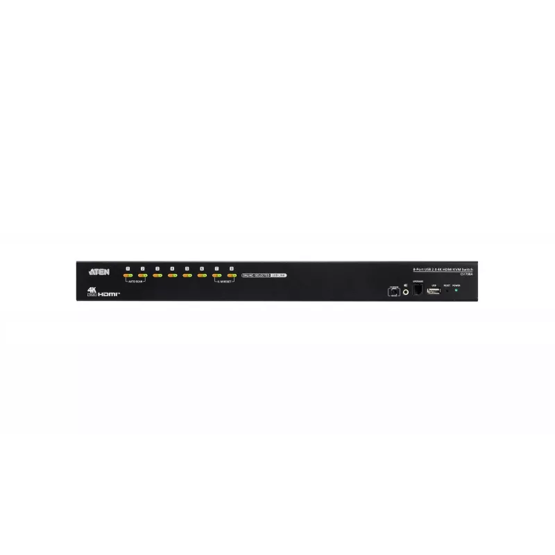 ATEN CS1798A-AT-G comutador KVM HDMI 4K de 8 portas, USB 2.0, áudio