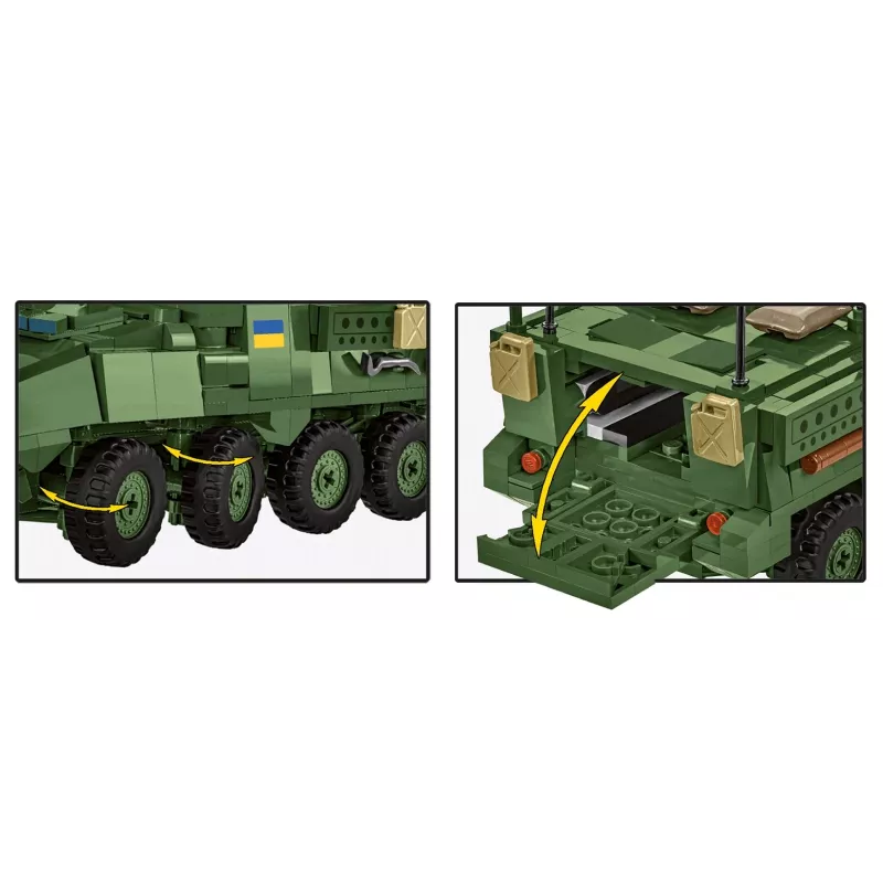 COBI Stryker M1126 ICV (escala 1:35) – Kit de montagem detalhado de veículo militar
