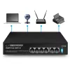 Switch Gigabit PoE+ Esperanza 6 portas 65W GOLIATH (4 portas PoE+, 2 uplinks, 12 Gbps, metal sem ventoinha)