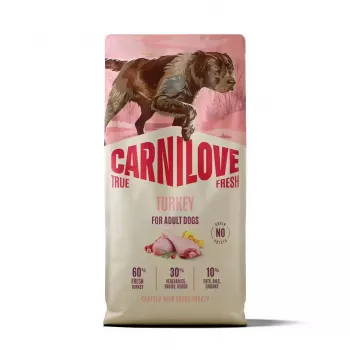 CARNILOVE TRUE FRESH Ração seca para cão peru para cães adultos de todas as raças 12 kg
