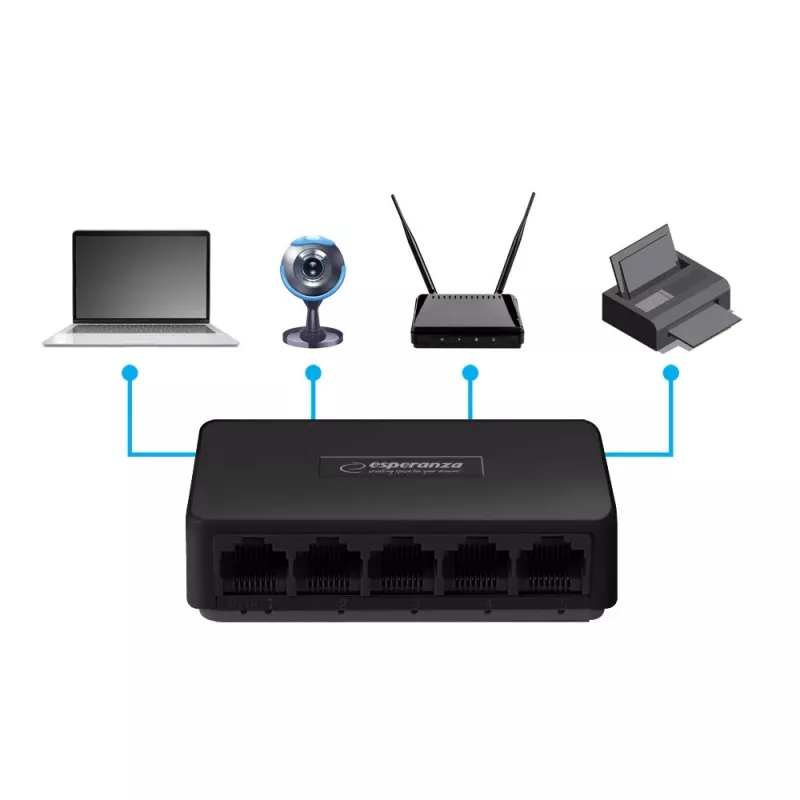 ESPERANZA Switch Gigabit de 5 portas 10/100/1000 ONYX ENS103