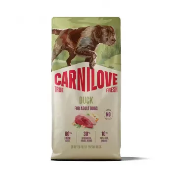 Ração seca para cão CARNILOVE TRUE FRESH com pato para cães adultos de todas as raças 12 kg