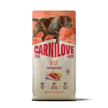 Ração seca para cão CARNILOVE TRUE FRESH com vaca para cães adultos de todas as raças 12 kg