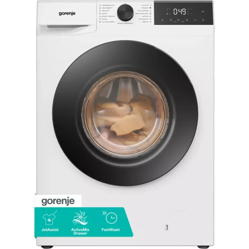 Máquina de lavar roupa de carga frontal independente Gorenje WG2P84A32/PL, 8 kg, 1400 rpm, classe energética A, branco