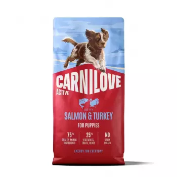 Ração seca para cão CARNILOVE ACTIVE com salmão e peru para cachorros 12 kg