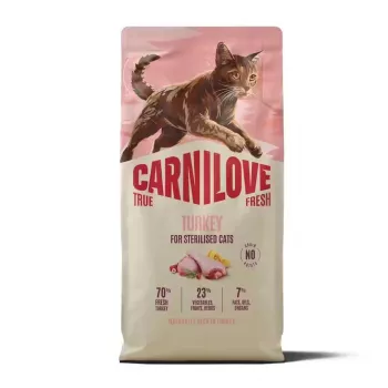 Ração seca para gato CARNILOVE TRUE FRESH peru para gatos adultos castrados de todas as raças 2 kg
