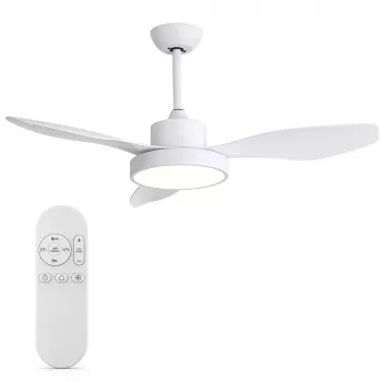 Ventilador de teto inteligente WiFi Extralink Aero Breeze 47, Branco, controlo por app, 119 cm