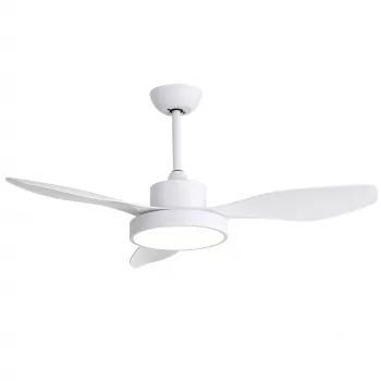 Ventilador de teto inteligente WiFi Extralink Aero Breeze 47, Branco, controlo por app, 119 cm