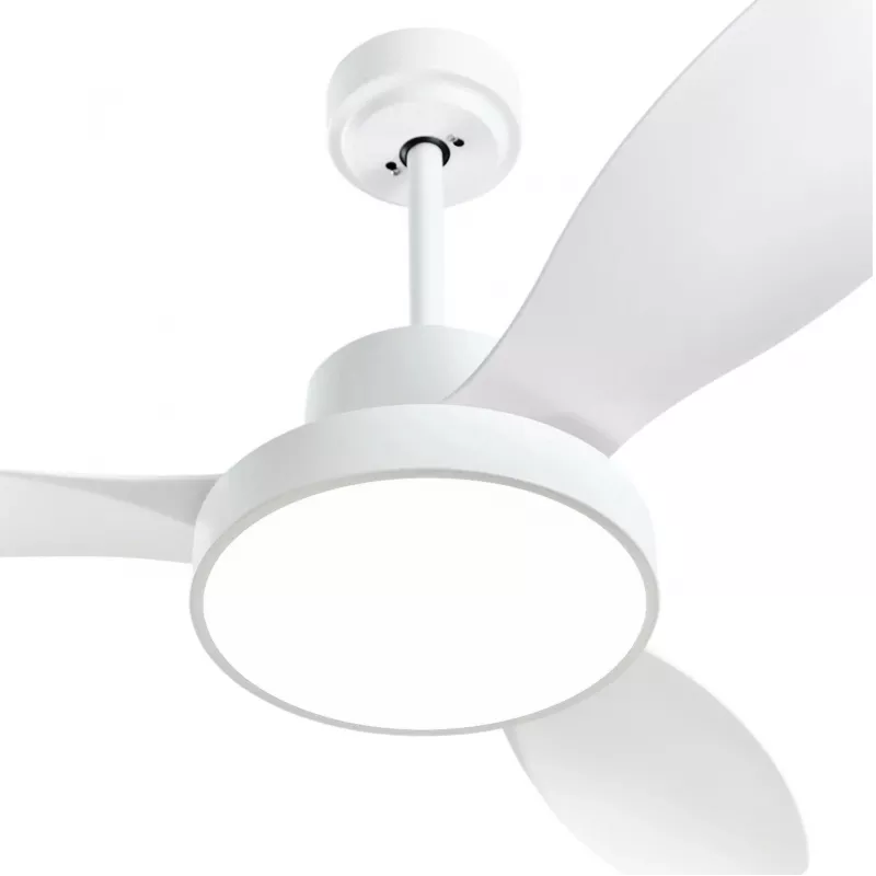 Ventilador de teto inteligente WiFi Extralink Aero Breeze 47, Branco, controlo por app, 119 cm