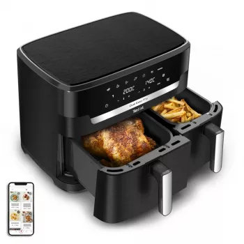 Fritadeira de ar quente Tefal ActiFry Dual Motion EY9428E 1,7 kg preta