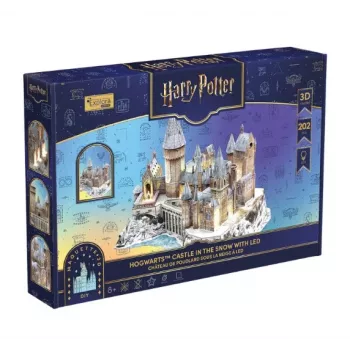 Puzzle 3D CUBIC FUN Harry Potter Grande Salão e Torre de Astronomia com luz LED – 850 peças, kit de construção de colecionador