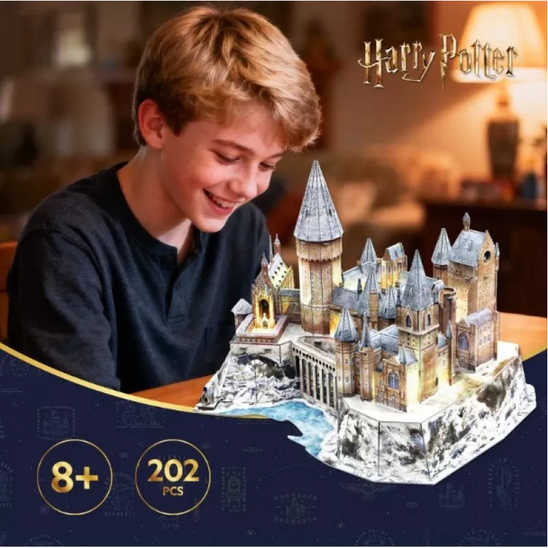 CubicFun puzzle 3D Harry Potter Castelo de Hogwarts na neve com LED