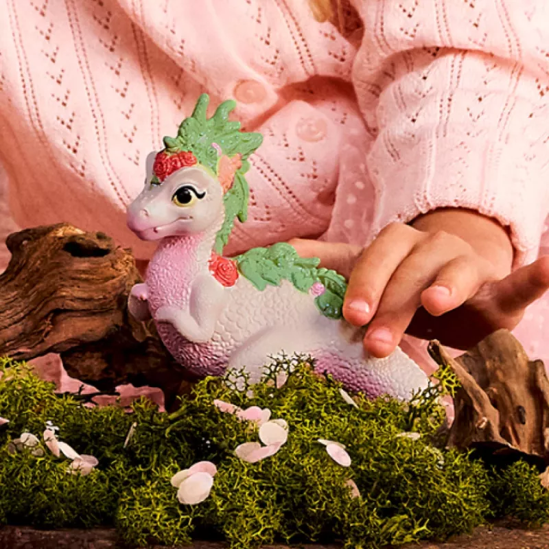 Schleich Bayala Dinossauro mágico com cavaleira elfo Conjunto de figuras de brincar