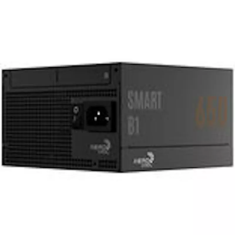 Fonte de alimentação AeroCool Smart B1 80 PLUS Bronze, PCIe 5.1, ATX 3.1 - 650 Watt, preto
