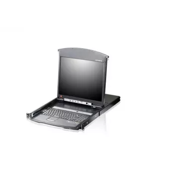 Comutador KVM IP LCD ATEN KL1508AiM F 17 polegadas - consola rackmount de 8 portas com acesso remoto
